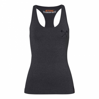 Top SZ M Donna grigio/nero