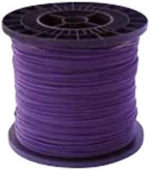 Bobina di filo elettrico viola da 100 metri su rocchetto di plastica nera, ideale per impianti elettrici, cablaggi e progetti fai-da-te. Filo di alta qualità, resistente e flessibile, adatto per uso domestico e professionale.