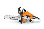 Primo piano della catena e barra della motosega STIHL MS 162
