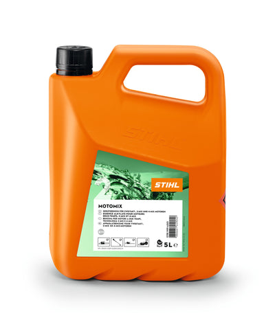 Tanica di carburante Motomix Stihl con dettaglio del sistema di rifornimento