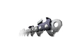 Dettaglio dei denti a piena sgorbia della catena STIHL Rapid Hexa su sfondo nero