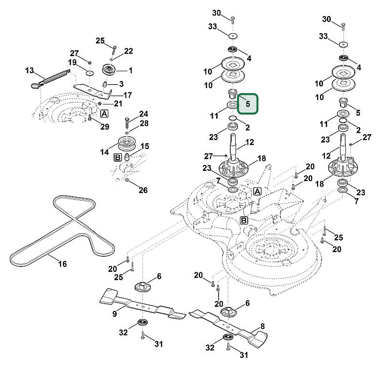 Schema tecnico STIHL RT 5097.0 Z, ricambio 61707020600 evidenziato in posizione 5