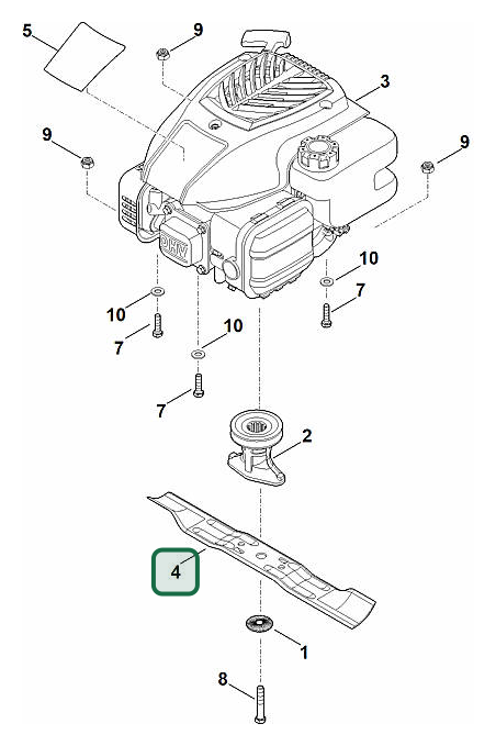 Schema tecnico STIHL RM 248.1, ricambio 63507020103 evidenziato in posizione 4