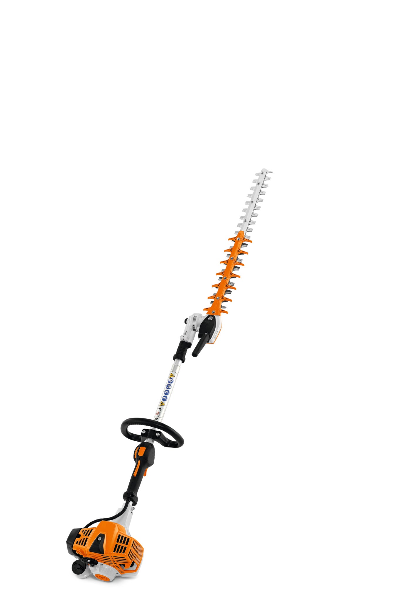 Vista laterale tagliasiepi Stihl HL 91 con motore e manico ergonomico