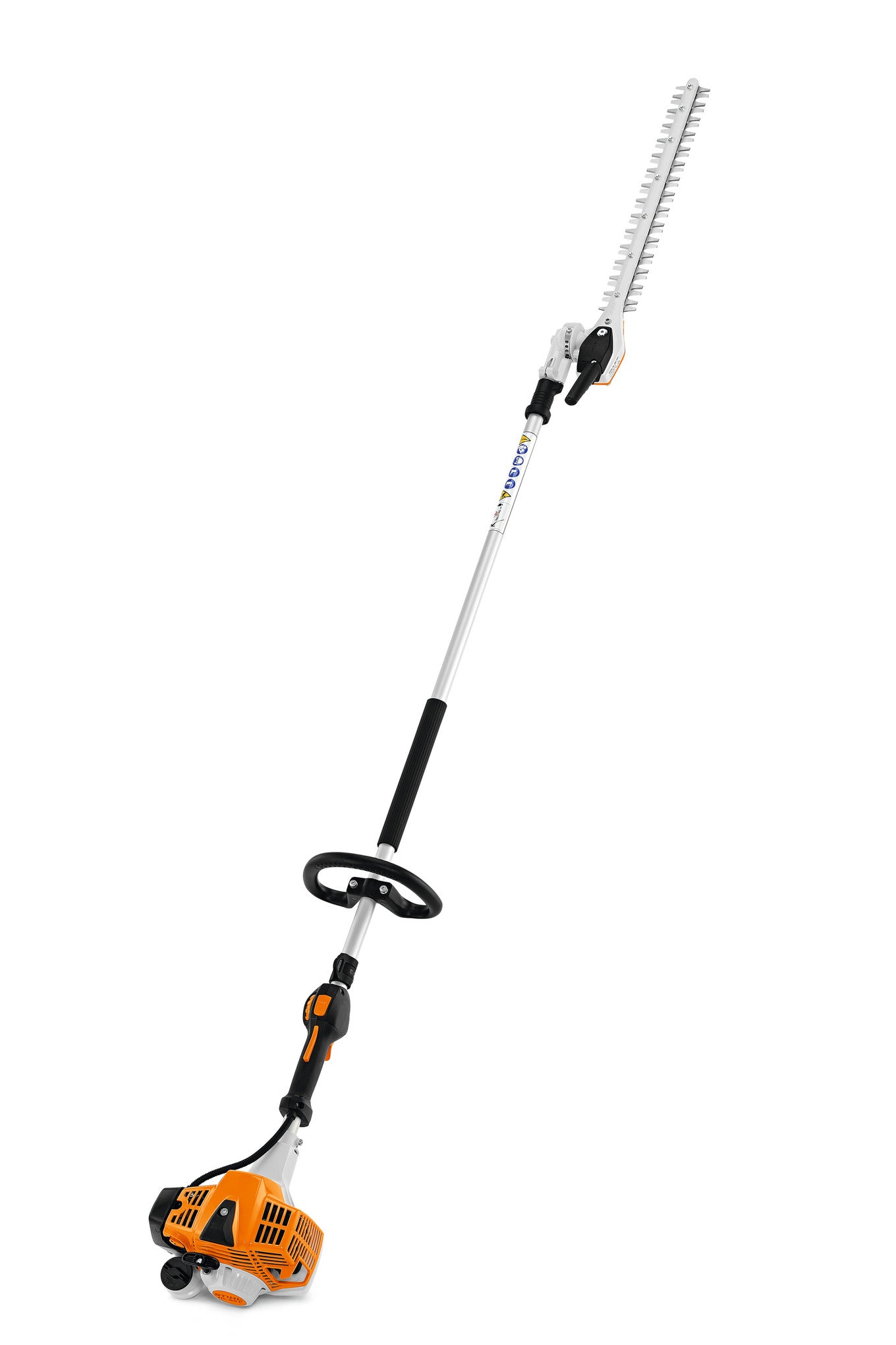 Vista laterale del tagliasiepi HL 92 C-E mostrando la lama affilata