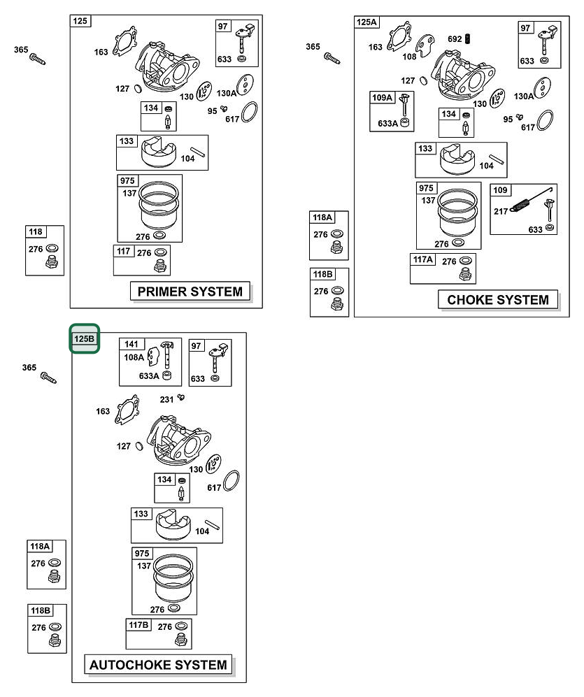 Schema tecnico STIHL 126T02-0282-B1, ricambio 00030002738 evidenziato in posizione 125B