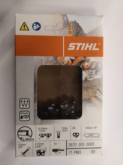 Confezione catena STIHL 71 PM3 Picco Micro per barra 30 cm 65 maglie