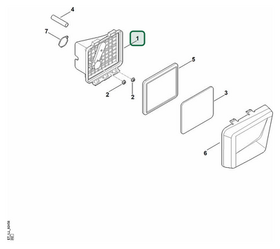 Schema tecnico STIHL EVC 300.0 (EVC300-0001), ricambio 00041404410 evidenziato in posizione 1
