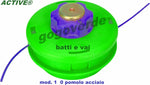 Testina decespugliatore Active modello 1 con pomolo in acciaio, colore verde e viola, sistema