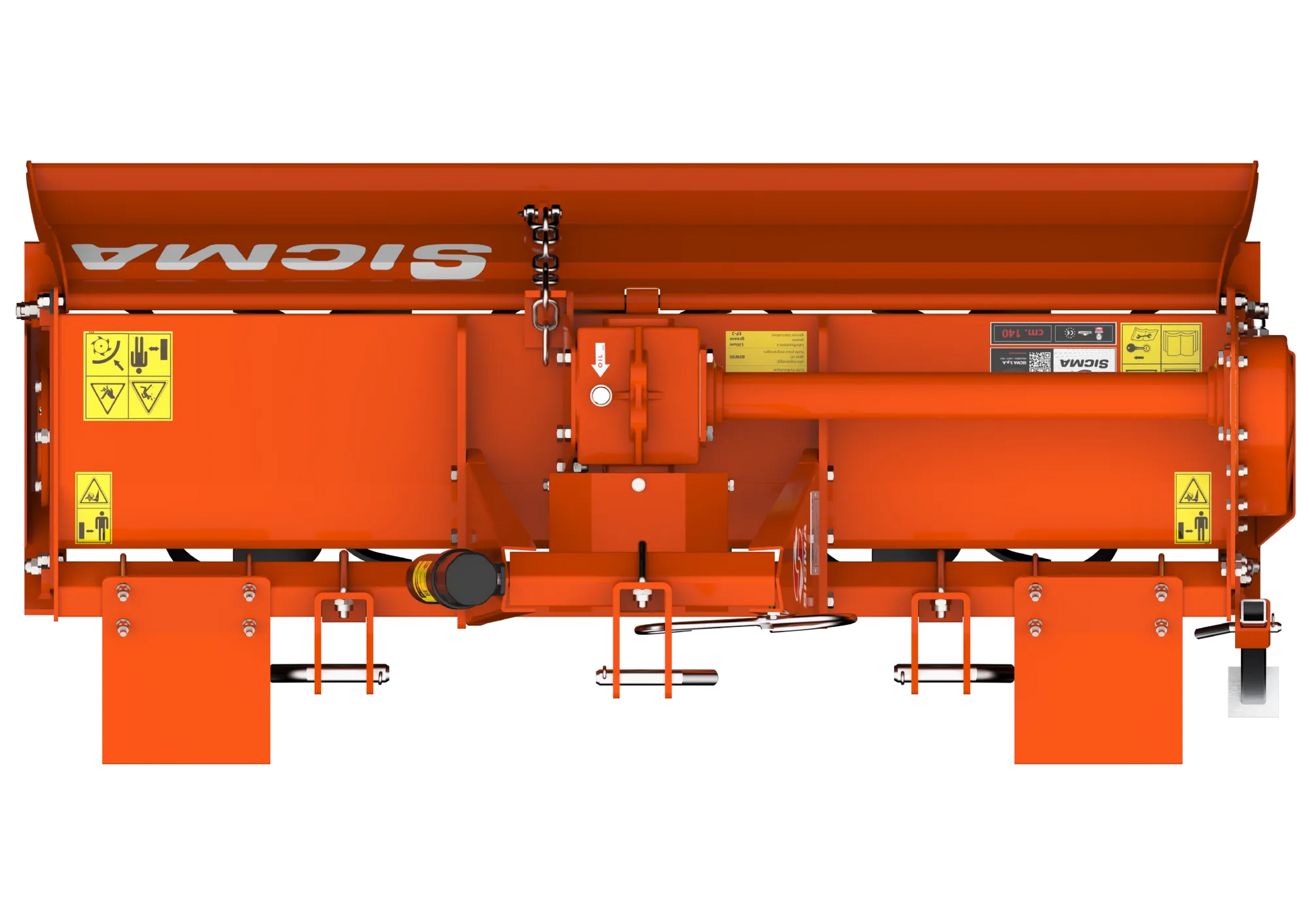 Vista dall’alto della fresatrice Sicma ZLL con dettagli dell’albero cardanico e telaio superiore.
