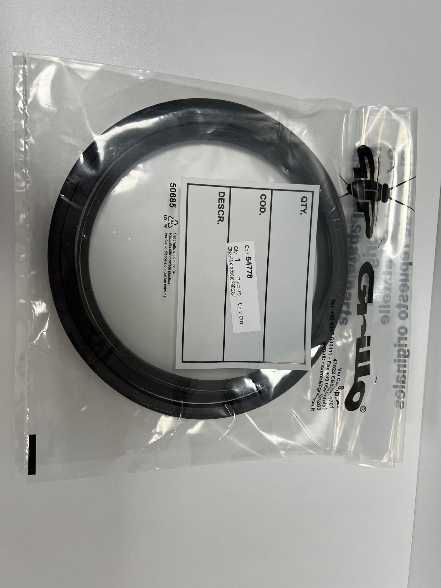 Confezione cinghia Grillo per trattorino X13 x 2010 con codice 54778