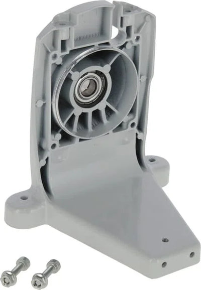 Vista interna della scatola frizione Stihl codice 41281600608 per decespugliatori modello FR, con cuscinetto centrale, supporto in plastica grigia e viti di fissaggio.
