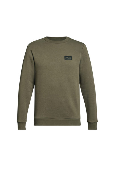 Felpa Stihl SZ M Logo Small verde in tessuto felpato spesso con logo nero sul petto