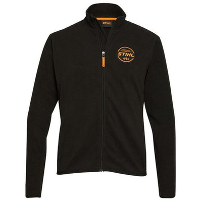 Giacca in pile STIHL SZ S nera con logo ricamato e zip frontale