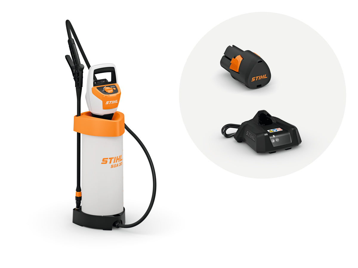 Irroratore Stihl SGA 30 con batteria AS 2 e caricatore AL 1