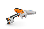 Potatore a batteria STIHL GTA 30 visto dal lato opposto.