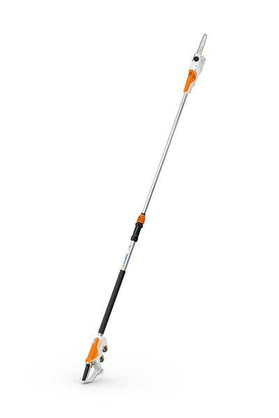 Potatore telescopico Stihl HTA 30 con asta estesa su sfondo bianco