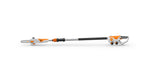 Potatore telescopico Stihl HTA 30 disposto orizzontalmente su sfondo bianco