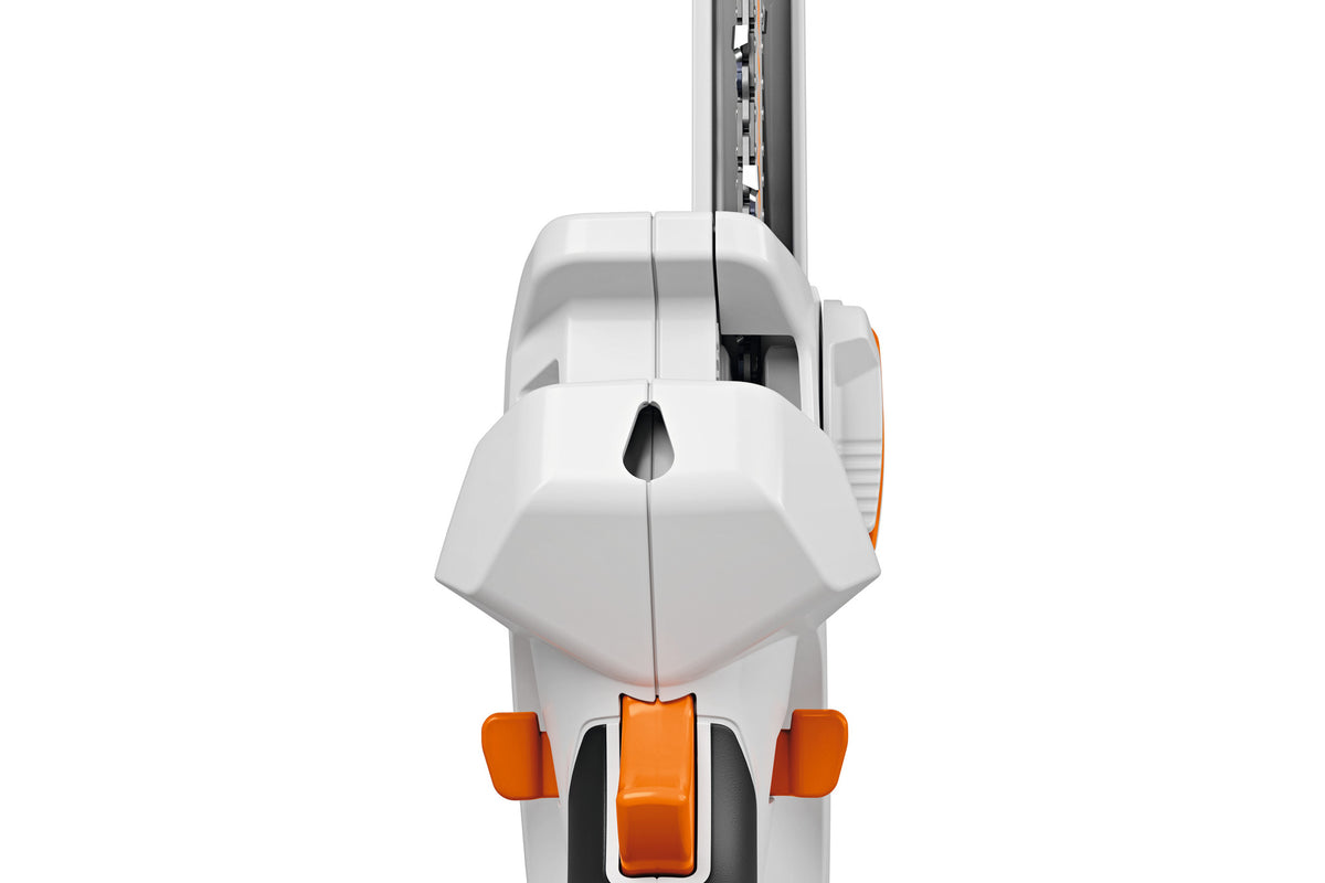 Vista frontale del corpo del potatore Stihl GTA 20 con spranga verticale