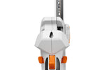 Vista frontale del corpo del potatore Stihl GTA 20 con spranga verticale