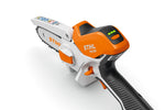 Dettaglio del potatore Stihl GTA 20 con indicatori LED sulla parte superiore