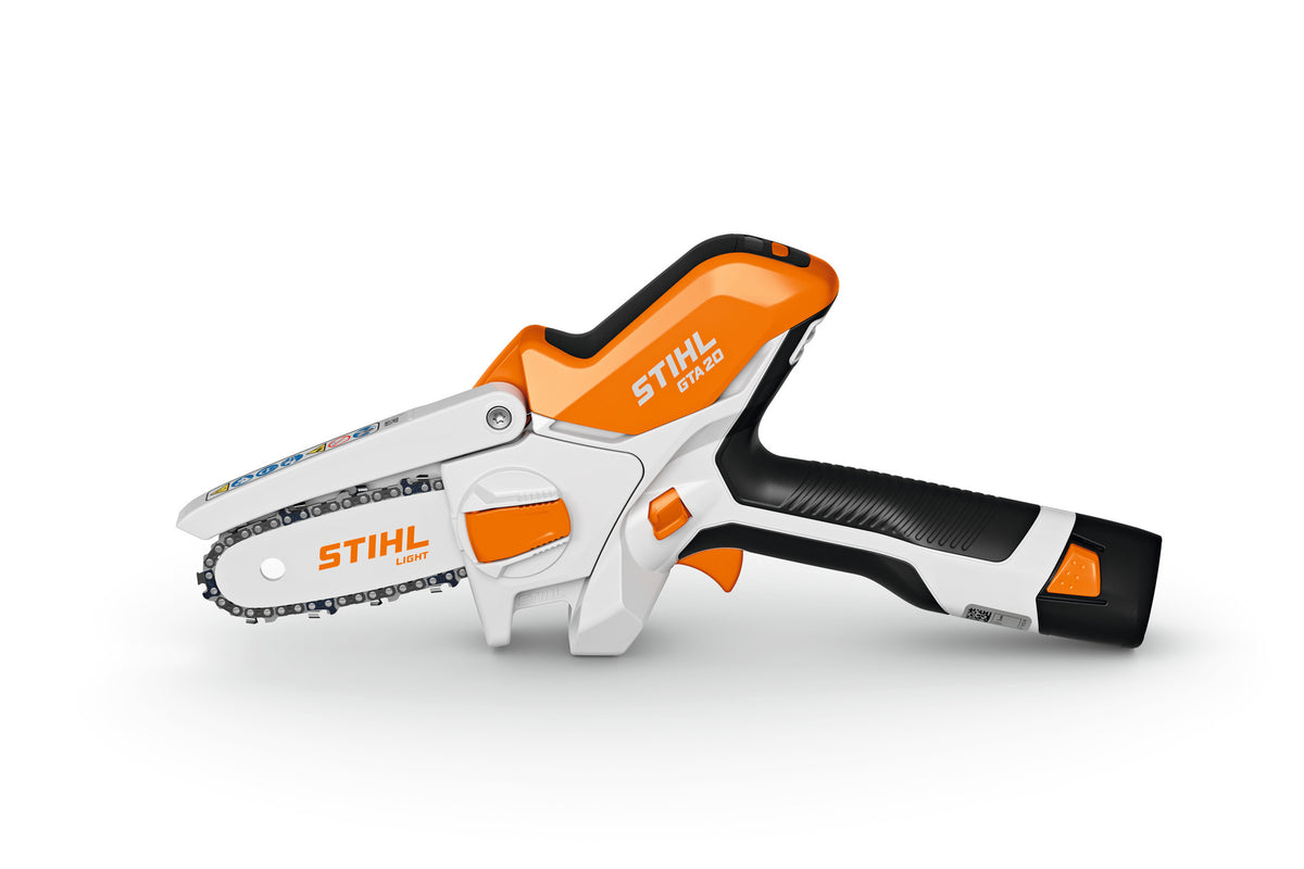 Potatore a batteria Stihl GTA 20 visto dal lato sinistro