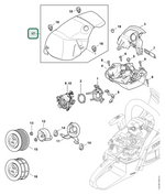 Schema tecnico STIHL MS 462 C-M R Rettungssäge, MS 462 C-M, ricambio 11420801601 evidenziato in posizione 17