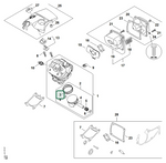 Schema tecnico STIHL MS 500i-W, MS 500i, ricambio 11470343001 evidenziato in posizione 3