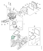 Schema tecnico STIHL MS 661 C-M W, MS 661 C-M, ricambio 95120033286 evidenziato in posizione 10