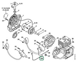 Schema tecnico STIHL FS 120 R, FS 250 R, FS 120, FS 200 R, FS 200, FS 250, ricambio 41344401100 evidenziato in posizione 39