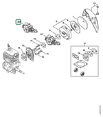 Schema tecnico STIHL FS 50 (4144), FS 70 C-E, FS 40 4144, FS 70 RC-E, ricambio 41441200603 evidenziato in posizione 8