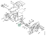 Schema tecnico STIHL 084 R, 084, 084 W, ricambio 11240300401 evidenziato in posizione 23