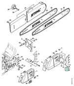 Schema tecnico STIHL MS 461, MS 461-VW, MS 461-R, ricambio 11286640502 evidenziato in posizione 6