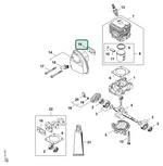 Schema tecnico STIHL MM 56, ricambio 41441490600 evidenziato in posizione 16