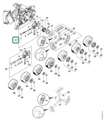 Schema tecnico STIHL 066, 066 M, 066 W, 066 BR, 066 MR, ricambio 11226403205 evidenziato in posizione 1