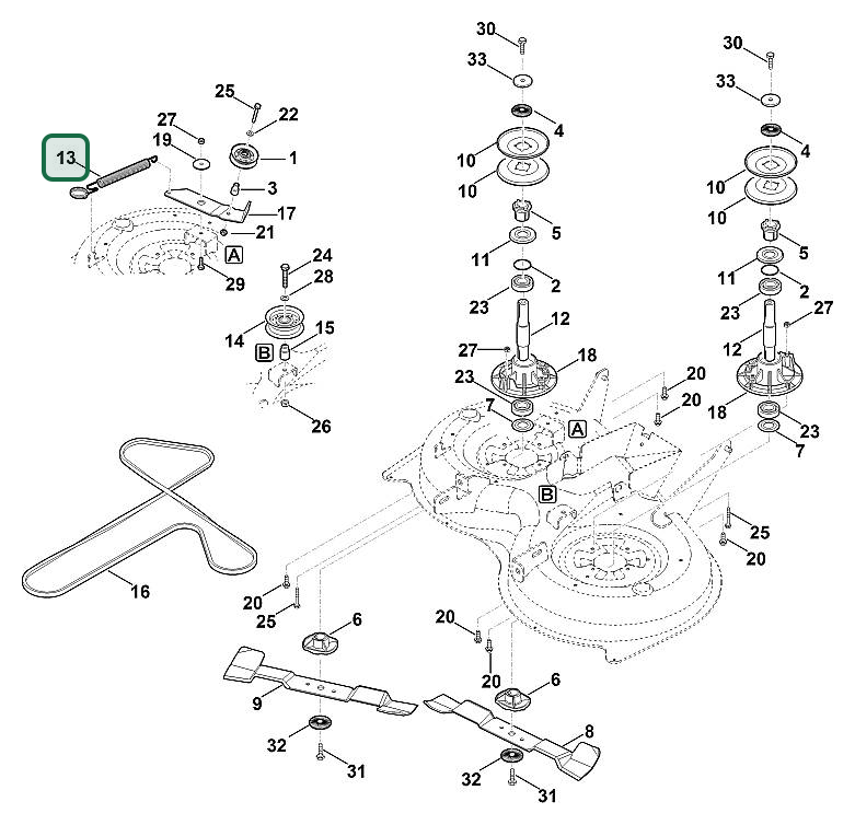 Schema tecnico STIHL RT 5097.0 Z, ricambio 61657641600 evidenziato in posizione 13