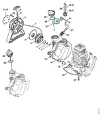 Schema tecnico STIHL SP 90, SP 90 T, ricambio 00003505807 evidenziato in posizione 23