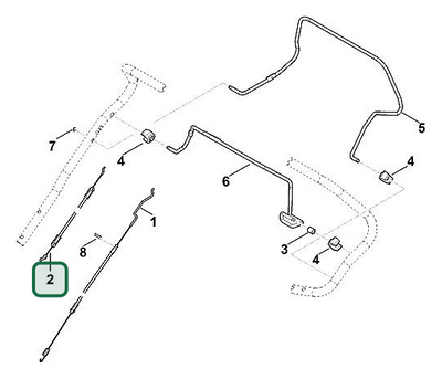 Schema tecnico STIHL MB 650.3 T, ricambio 63647007520 evidenziato in posizione 2