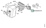 Schema tecnico STIHL MS 210, ricambio 11231200631 evidenziato in posizione 3