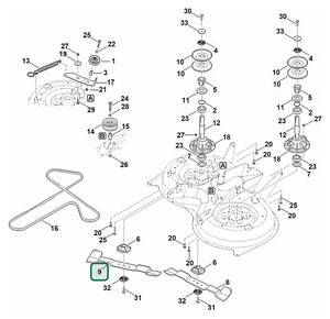 Schema tecnico STIHL RT 5097.1 Z, ricambio 61607020115 evidenziato in posizione 9