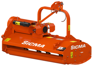 Vista posteriore del trinciatutto Sicma TB 125 che evidenzia la robustezza della struttura e la presenza dei mazze per la trinciatura.