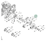 Schema tecnico STIHL MS 441 C-Q, MS 441, MS 441 C-M, MS 441 C-M W, MS 441 C-MQ, ricambio 11381602010 evidenziato in posizione 17