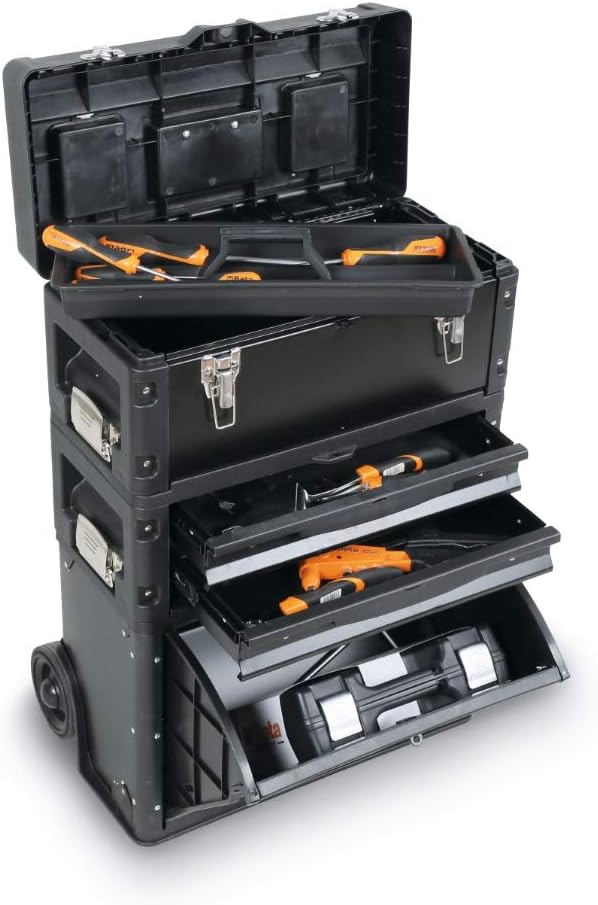 Trolley porta utensili Beta C43 con moduli aperti e cassetti estraibili per organizzazione attrezzi