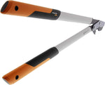 Dettaglio impugnatura antiscivolo troncarami Fiskars PowerGear X LX96