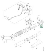 Schema tecnico STIHL BGA 300.0, BGA 300.1, ricambio 42827083101 evidenziato in posizione 9
