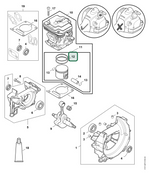 Schema tecnico STIHL FR 410 C-E, FR 410.0 C-E, ricambio 41470343004 evidenziato in posizione 12
