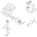 Schema tecnico STIHL EVC 200.0 (EVC200-0001), ricambio 00043530500 evidenziato in posizione 8