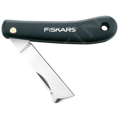 Coltello da innesto Fiskars K60 con impugnatura in plastica e lama in acciaio al carbonio