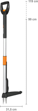 Estirpatore telescopico Fiskars SmartFit con asta regolabile e misure