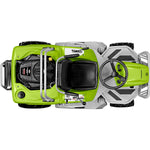 Vista dall’alto Grillo Climber 8.22 con sedile regolabile, comandi e roll bar